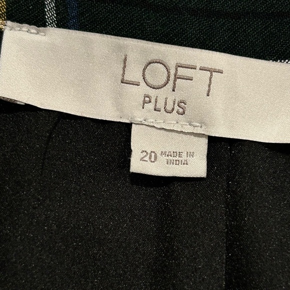 Loft plaid long sleeve dress with free corset belt size 20, like new - Picture 8 of 10